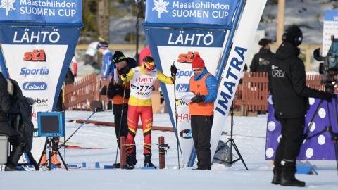 Maastohiihdon Suomen Cupin lähtö Imatralla